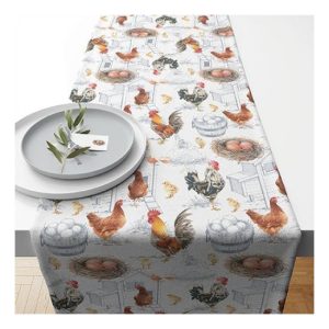 AMB.16615875 Chicken Farm asztali futó 40x150cm,100% pamut