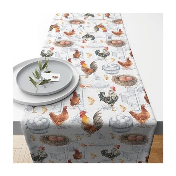 AMB.16615875 Chicken Farm asztali futó 40x150cm,100% pamut