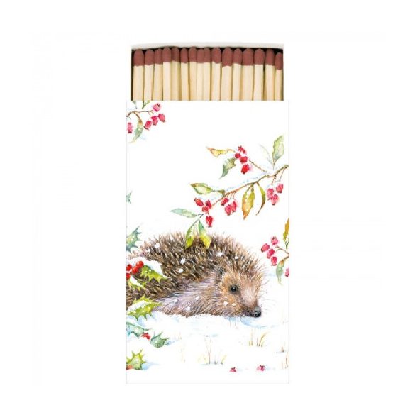 AMB.39516595 Hedgehog In Winter gyufa 6,5x11cm