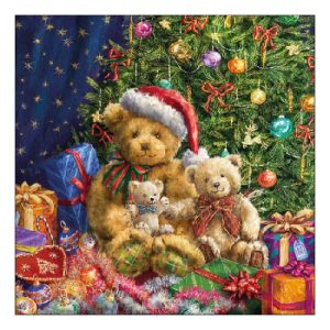 AMB.33316640 X-mas Bears papírszalvéta 33x33cm, 20db-os