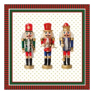 AMB.33314780 Three Nutcrackers papírszalvéta 33x33cm, 20db-os