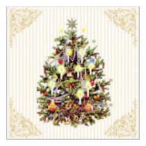   AMB.33315345 X-mas Tree Cream papírszalvéta 33x33cm, 20db-os