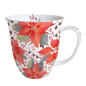 AMB.38416490 Poinsettia And Berries porcelánbögre 0,4L