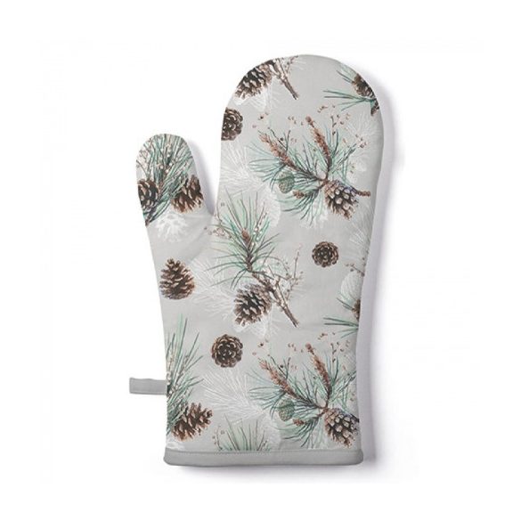 AMB.36416470 Pine Cone All Over edényfogó kesztyű 18x30cm, 100% pamut