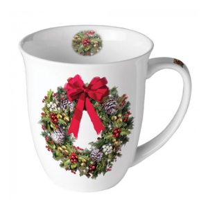 AMB.38416550 Bow On Wreath porcelánbögre 0,4L