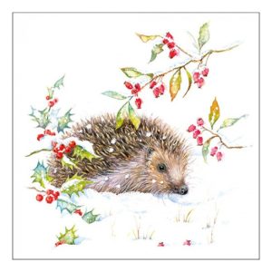 AMB.33316595 Hedgehog In Winter papírszalvéta 33x33cm, 20db-os