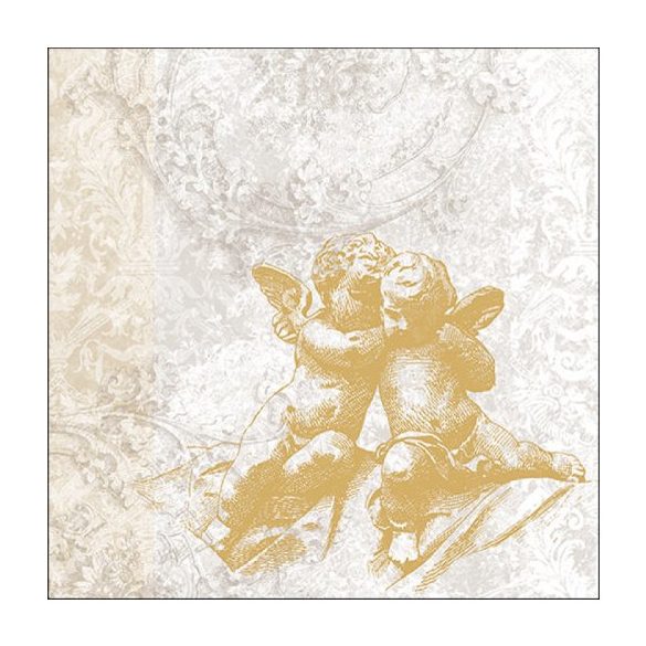 AMB.33316700 Classic Angels Gold papírszalvéta 33x33cm, 20db-os