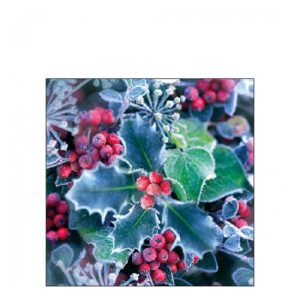 AMB.32516965 Frozen Holly papírszalvéta 25x25cm, 20db-os