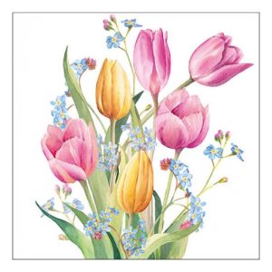 AMB.13317030 Tulips Bouquet papírszalvéta 33x33cm, 20db-os