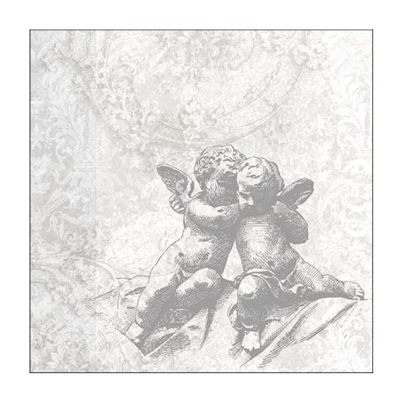 AMB.33316701 Classic Angels Silver papírszalvéta 33x33cm, 20db-os