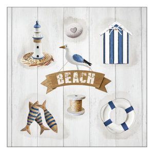 AMB.13317395 Beach Elements papírszalvéta 33x33cm, 20db-os