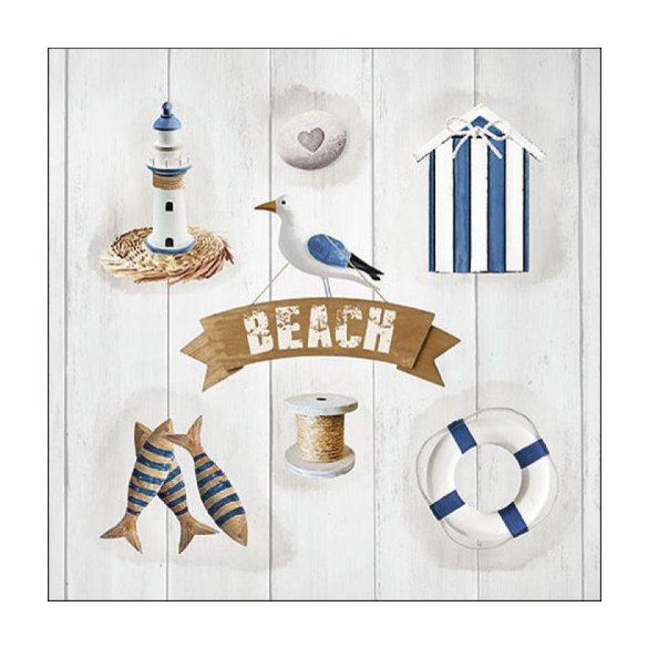 AMB.13317395 Beach Elements papírszalvéta 33x33cm, 20db-os