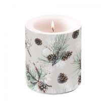   AMB.39316470 Pine Cone All Over átvilágítós gyertya 10x10cm