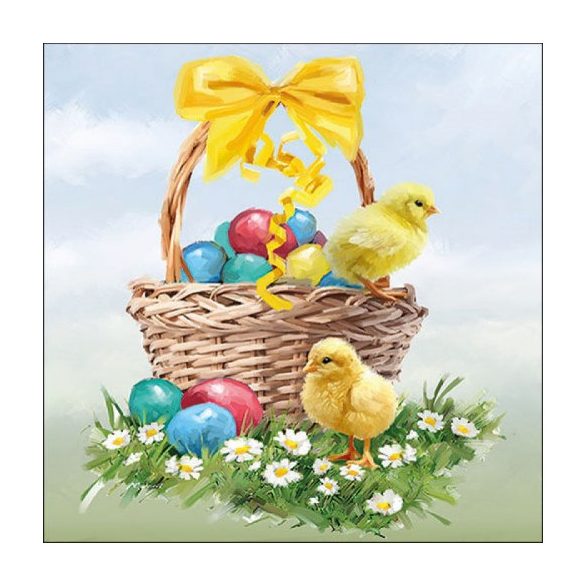 AMB.23317120 Easter Basket papírszalvéta 33x33cm,20db-os