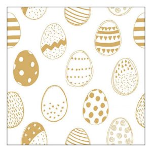 AMB.23317130 Easter Eggs All Over Gold papírszalvéta 33x33cm,20db-os