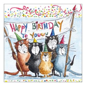 AMB.13317135 Cats Birthday papírszalvéta 33x33cm, 20db-os