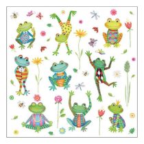 AMB.13317195 Happy Frogs papírszalvéta 33x33cm, 20db-os