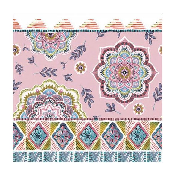 AMB.13317290 Boho Rose papírszalvéta 33x33cm, 20db-os