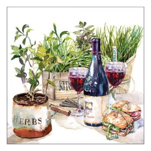 AMB.13317560 Wine & Herbs papírszalvéta 33x33cm, 20db-os