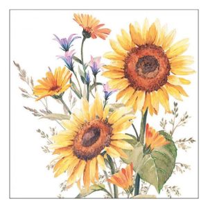 AMB.13317440 Sunflowers papírszalvéta 33x33cm, 20db-os