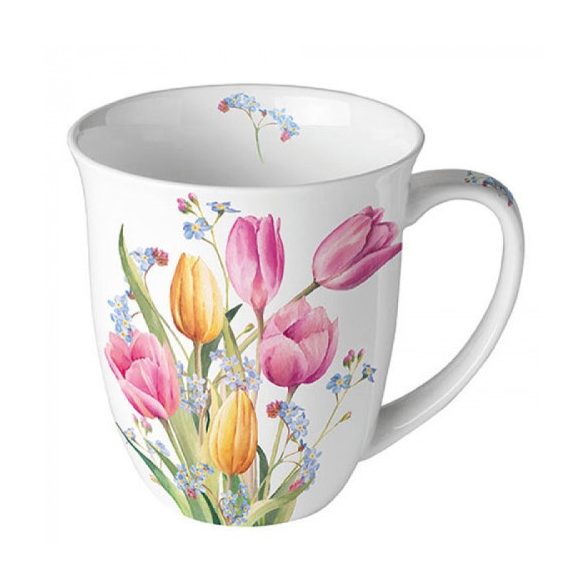AMB.18417030 Tulips Bouquet porcelánbögre 0,4l
