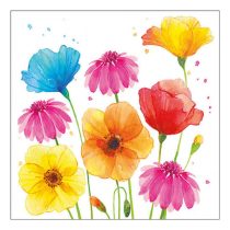   AMB.13317585 Colorfoul Summer Flowers papírszalvéta 33x33cm,20db-os