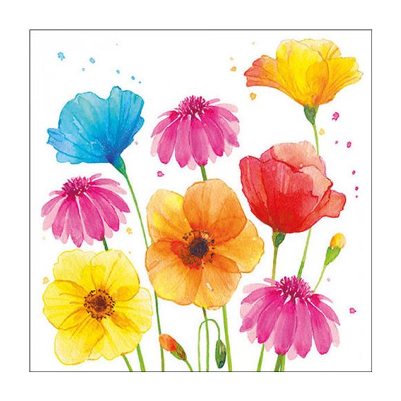 AMB.13317585 Colorfoul Summer Flowers papírszalvéta 33x33cm,20db-os