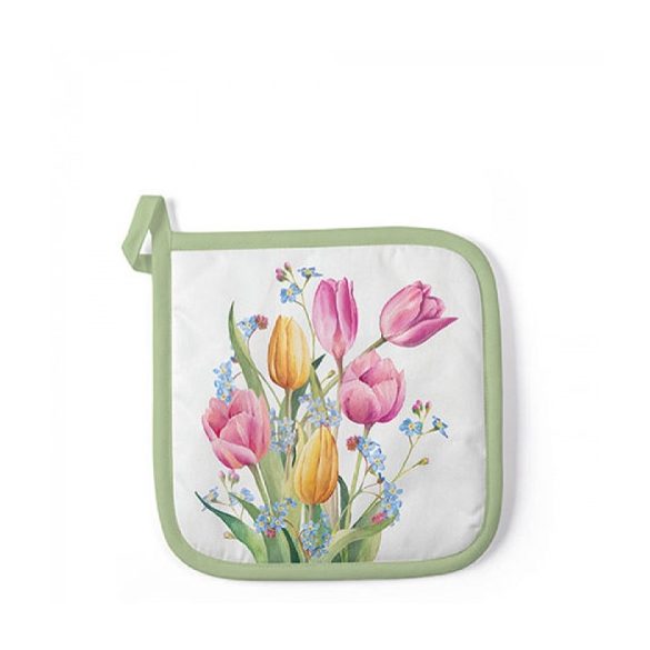 AMB.16517030 Tulips Bouquet edényalátét 20x20cm,100% pamut