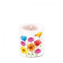   AMB.19217585 Colourful Summer Flowers átvilágítós gyertya 8x7,5cm