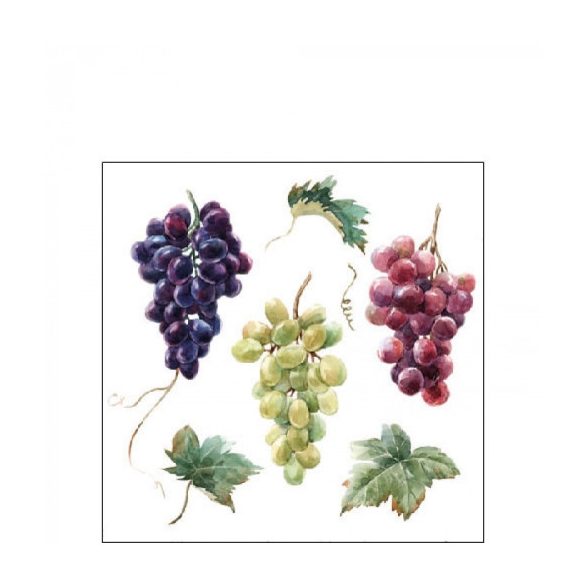 AMB.12517240 Wine grapes papírszalvéta 25x25cm,20db-os