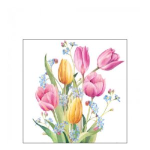 AMB.12517030 Tulips Bouquet papírszalvéta 25x25cm,20db-os