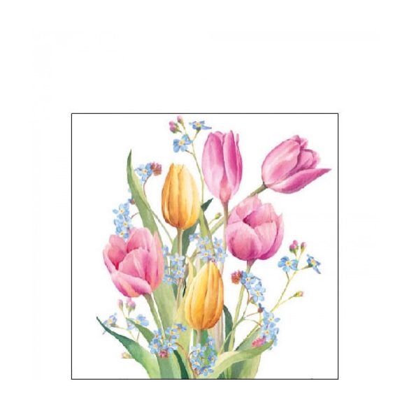 AMB.12517030 Tulips Bouquet papírszalvéta 25x25cm,20db-os