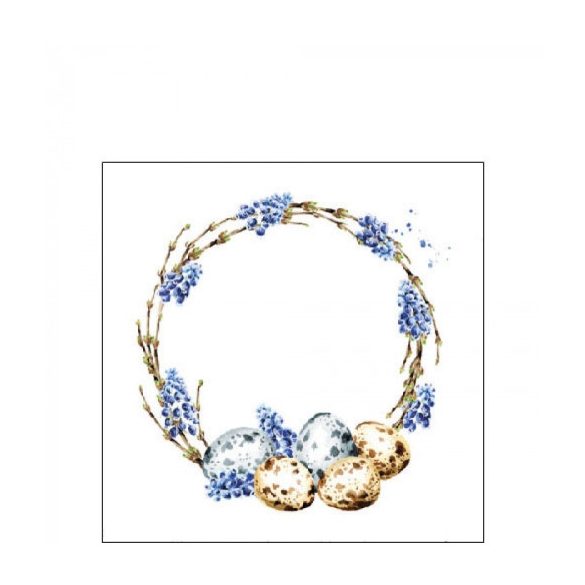 AMB.22517155 Muscari Wreath papírszalvéta 25x25cm, 20db-os