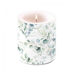 AMB.19317165 Eucalyptus All Over átvilágítós gyertya 10x10cm