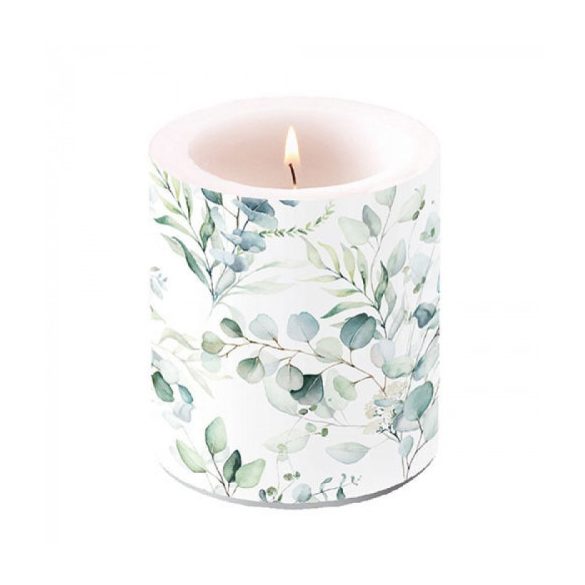 AMB.19317165 Eucalyptus All Over átvilágítós gyertya 10x10cm