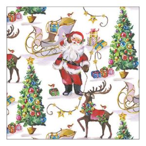 AMB.33317850 Laughing santa papírszalvéta 33x33cm, 20db-os
