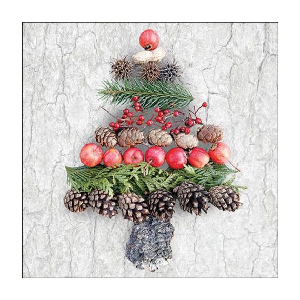 AMB.33317865 Deco tree grey papírszalvéta 33x33cm, 20db-os