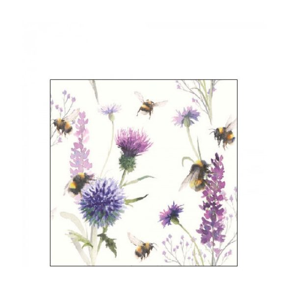 AMB.12517500 Bumblebees in the Meadow papírszalvéta 25x25cm,20db-os