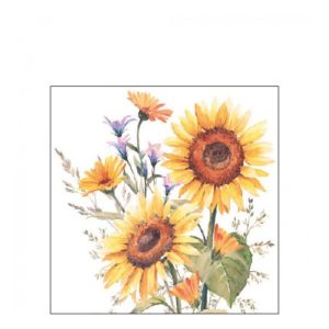 AMB.12517440 Sunflowers papírszalvéta 25x25cm,20db-os