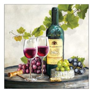 AMB.13317740 Red wine papírszalvéta 33x33cm, 20db-os