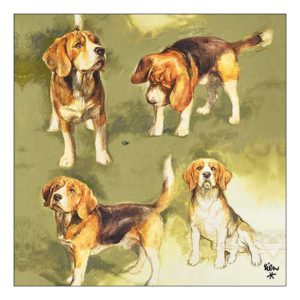 AMB.13317765 Beagles papírszalvéta 33x33cm, 20db-os