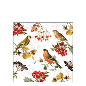 AMB.12517730 Autumn birds papírszalvéta 25x25cm,20db-os