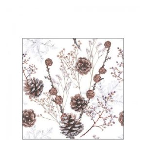 AMB.12517835 Pine cones papírszalvéta 25x25cm, 20db-os