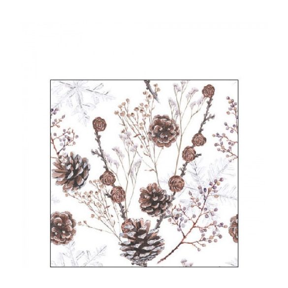 AMB.12517835 Pine cones papírszalvéta 25x25cm, 20db-os