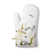  AMB.16417470 Ornamental Flowers White edényfogó kesztyű 18x30cm, 100% pamut