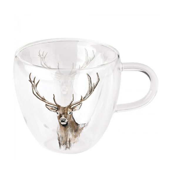 AMB.14417875 Antlers duplafalú borosilicate üvegcsésze 0,25l