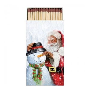 AMB.39518020 Santa and snowman gyufa 6,5x11cm