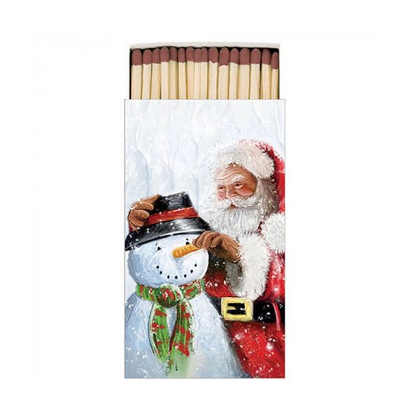 AMB.39518020 Santa and snowman gyufa 6,5x11cm