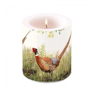AMB.19317515 Glorious pheasant átvilágítós gyertya 10x10cm