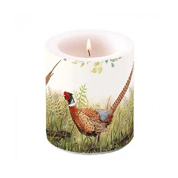 AMB.19317515 Glorious pheasant átvilágítós gyertya 10x10cm